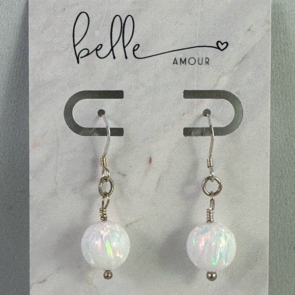 Belle Amour Jewelry - Opal - Curated Artisan Sterling Silver Earrings